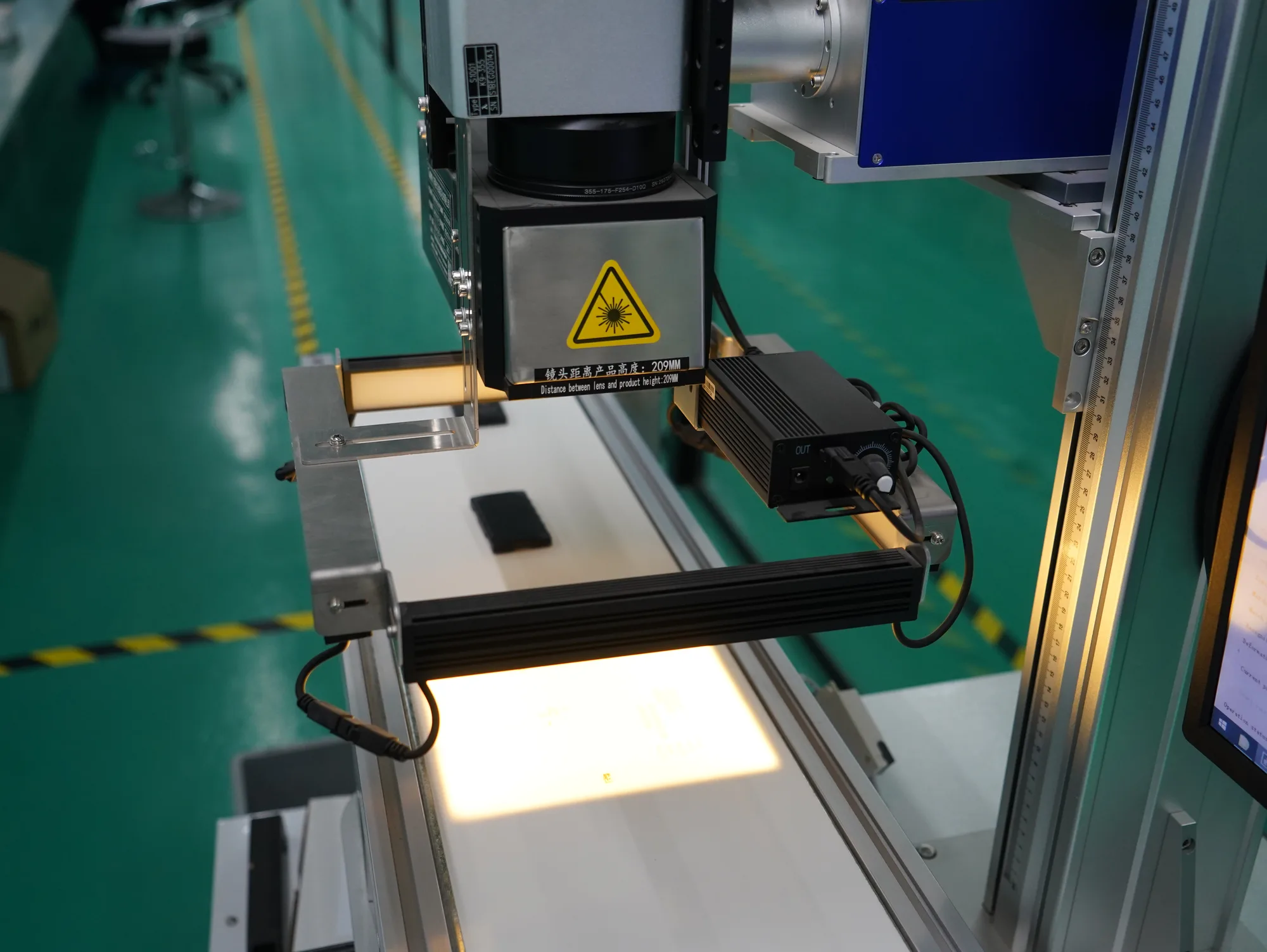 Laser marking machine on the Future AI factory floor